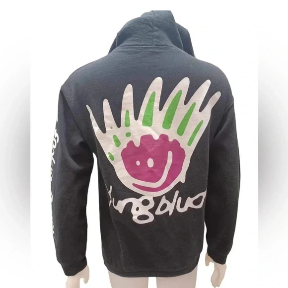 Yungblud Black Be Fookin Happy Merch Unisex Hoodie Size  Small - Picture 2 of 8